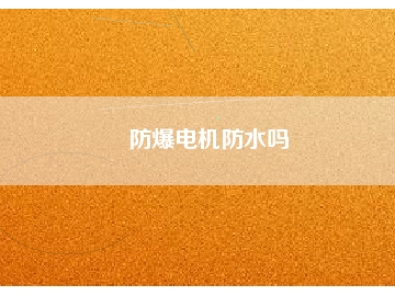 防爆電機防水嗎