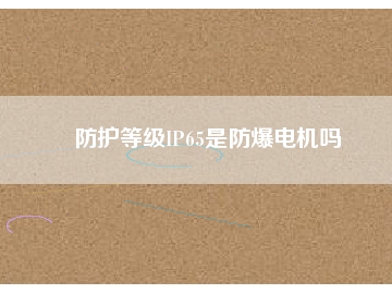 防護等級IP65是防爆電機嗎