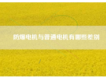 防爆電機(jī)與普通電機(jī)有哪些差別