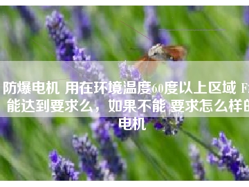 防爆電機 用在環(huán)境溫度60度以上區(qū)域 F級能達到要求么，如果不能 要求怎么樣的電機