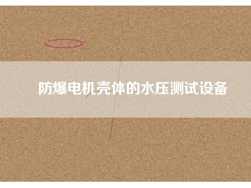 防爆電機殼體的水壓測試設(shè)備