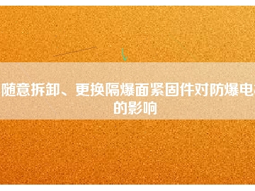 隨意拆卸、更換隔爆面緊固件對防爆電機的影響