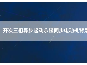 開發(fā)三相異步起動永磁同步電動機背景