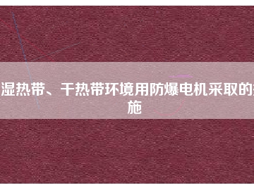 濕熱帶、干熱帶環(huán)境用防爆電機采取的措施