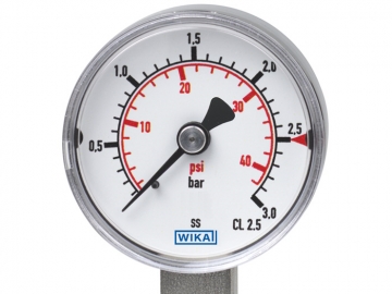 131.11波登管壓力表，不銹鋼材質(zhì)