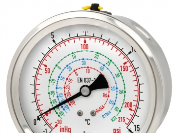 112.28, 132.28波登管壓力表，銅合金或不銹鋼材質