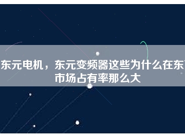 東元電機(jī)，東元變頻器這些為什么在東莞市場占有率那么大