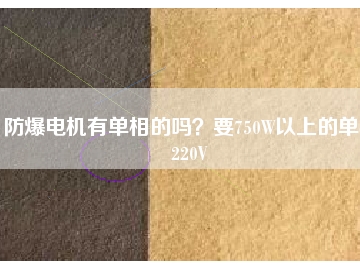 防爆電機(jī)有單相的嗎？要750W以上的單相220V