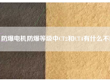 防爆電機(jī)防爆等級(jí)中CT2和CT4有什么不同