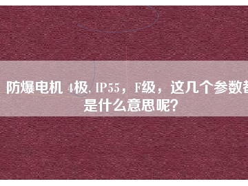 防爆電機(jī) 4極, IP55，F(xiàn)級(jí)，這幾個(gè)參數(shù)都是什么意思呢？