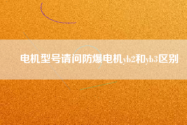 電機(jī)型號(hào)請(qǐng)問防爆電機(jī)yb2和yb3區(qū)別