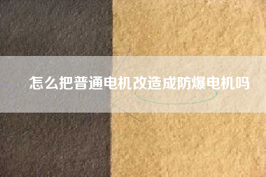 怎么把普通電機(jī)改造成防爆電機(jī)嗎