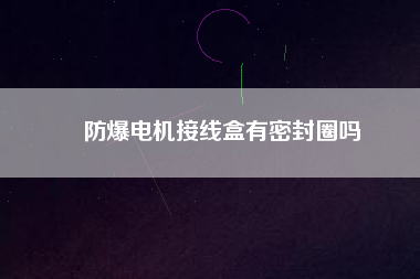 防爆電機(jī)接線盒有密封圈嗎