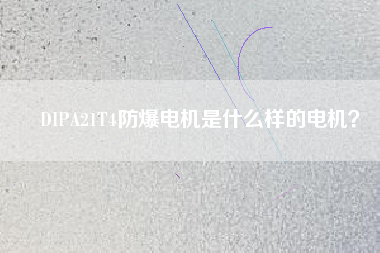 DIPA21T4防爆電機(jī)是什么樣的電機(jī)？
